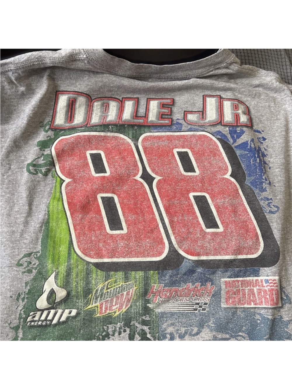 Dale Earnhardt Jr #88 Mountain Dew & National Guard Graphic Tee - Gray - Picture 2 of 3